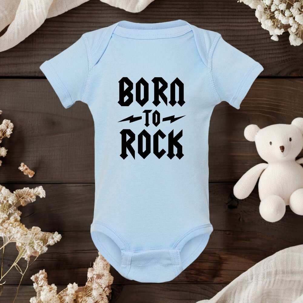 Born to Rock Baby Bodysuit | Cute Rock Star Infant Outfit | Music Lover Gift